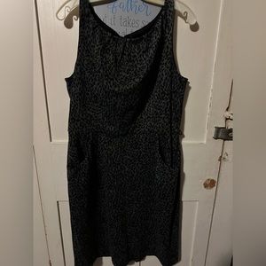 Gray cheetah print dress size 16